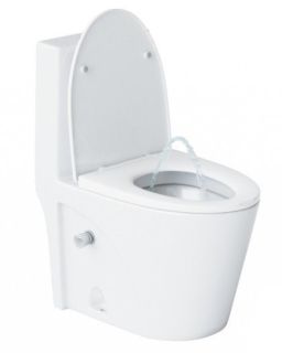 Унитаз-моноблок Laguraty 2100 AC с функцией биде и смесителем белый